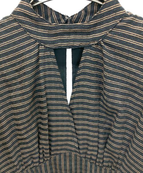 HER LIP TO（ハーリップトゥ）HER LIP TO (ハーリップトゥ) Striped Midi Dress ブラウン サイズ:Sの古着・服飾アイテム