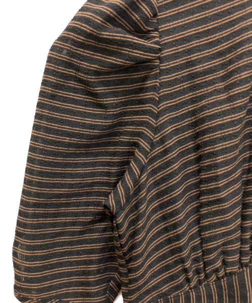 HER LIP TO（ハーリップトゥ）HER LIP TO (ハーリップトゥ) Striped Midi Dress ブラウン サイズ:Sの古着・服飾アイテム