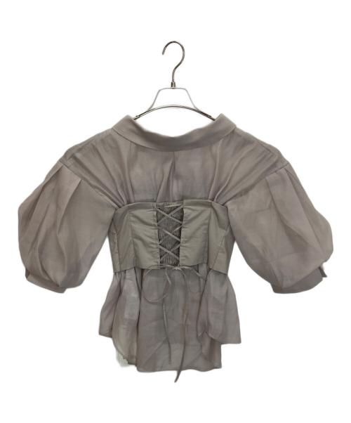 Snidel（スナイデル）Snidel (スナイデル) SWFB222065　コルセットドッキングブラウス モカ サイズ:Fの古着・服飾アイテム