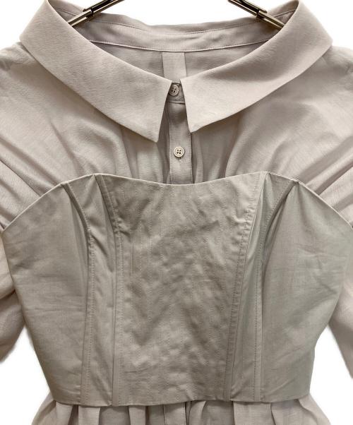 Snidel（スナイデル）Snidel (スナイデル) SWFB222065　コルセットドッキングブラウス モカ サイズ:Fの古着・服飾アイテム