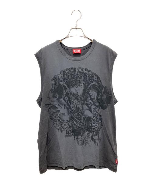 DIESEL（ディーゼル）DIESEL (ディーゼル) ノースリーブカットソー グレー サイズ:SIZE XXLの古着・服飾アイテム