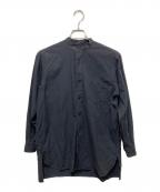 COMOLIコモリ）の古着「バンドカラーシャツ」｜グレー