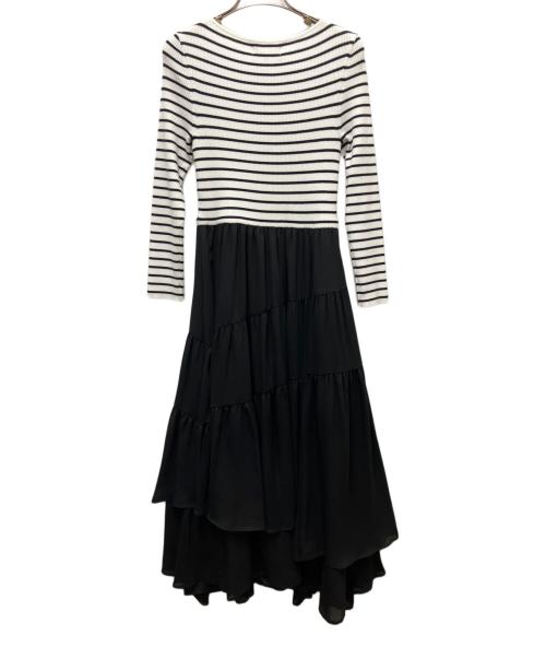 Apuweiser-riche（アプワイザーリッシェ）Apuweiser-riche (アプワイザーリッシェ) シアーイレヘムドッキングワンピース ホワイト×ブラック サイズ:SIZE 1 未使用品の古着・服飾アイテム