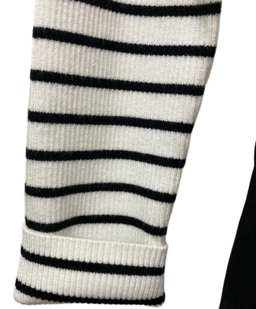 Apuweiser-riche（アプワイザーリッシェ）Apuweiser-riche (アプワイザーリッシェ) シアーイレヘムドッキングワンピース ホワイト×ブラック サイズ:SIZE 1 未使用品の古着・服飾アイテム