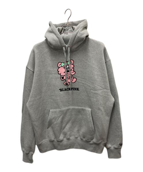 BLACK PINK（ブラックピンク）BLACK PINK (ブラックピンク) VERDY (ヴェルディ) プルオーバーパーカー グレー サイズ:XLの古着・服飾アイテム