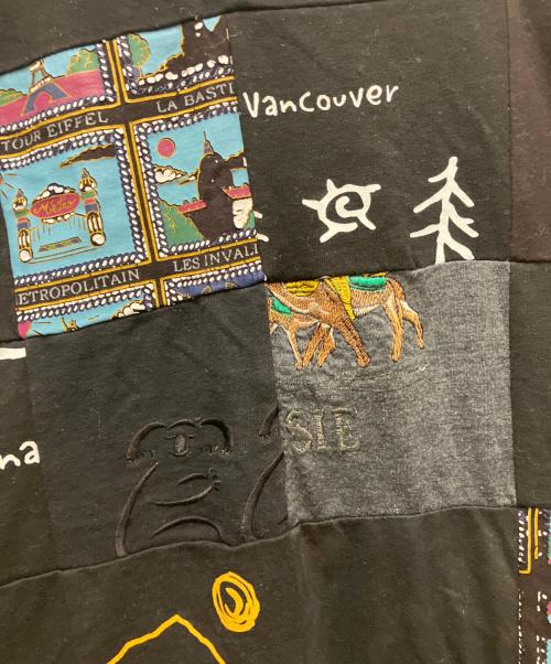 BALENCIAGA（バレンシアガ）BALENCIAGA (バレンシアガ) パッチワークデザイン オーバーサイズTシャツ ブラック サイズ:Lの古着・服飾アイテム