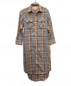 MADISON BLUEマディソンブルー）の古着「シャツワンピース」｜ブルー×ピンク