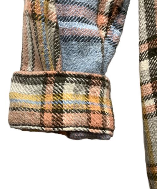 MADISON BLUE（マディソンブルー）MADISON BLUE (マディソンブルー) シャツワンピース ブルー×ピンク サイズ:Sの古着・服飾アイテム