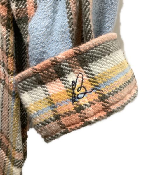 MADISON BLUE（マディソンブルー）MADISON BLUE (マディソンブルー) シャツワンピース ブルー×ピンク サイズ:Sの古着・服飾アイテム