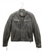 HARLEY-DAVIDSONハーレーダビッドソン）の古着「シングルライダースジャケット」｜ブラック