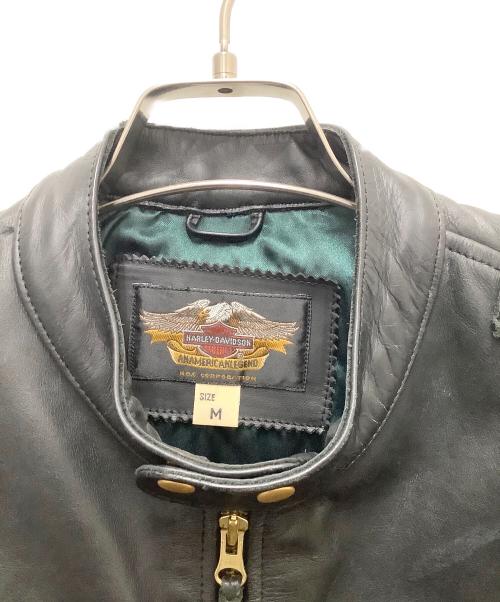 HARLEY-DAVIDSON（ハーレーダビッドソン）HARLEY-DAVIDSON (ハーレーダビッドソン) シングルライダースジャケット ブラック サイズ:SIZE　Mの古着・服飾アイテム