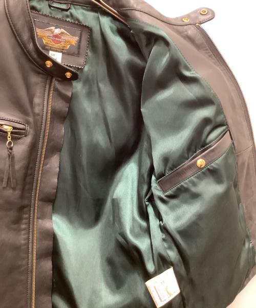 HARLEY-DAVIDSON（ハーレーダビッドソン）HARLEY-DAVIDSON (ハーレーダビッドソン) シングルライダースジャケット ブラック サイズ:SIZE　Mの古着・服飾アイテム