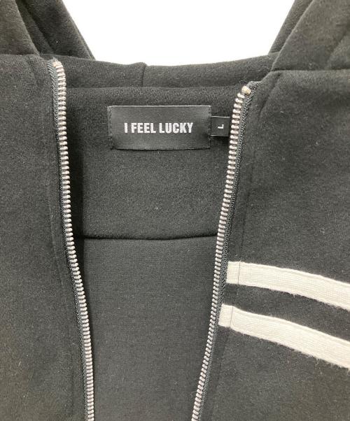 I FEEL LUCKY（アイ フィール ラッキー）I FEEL LUCKY (アイ フィール ラッキー) ジップパーカー ブラック サイズ:SIZE Lの古着・服飾アイテム