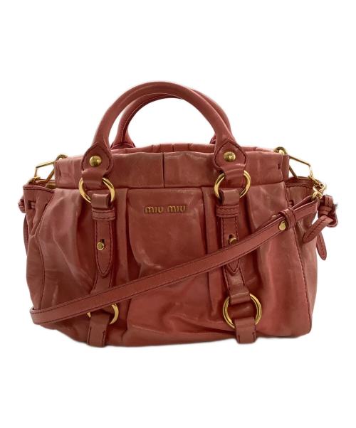 MIU MIU（ミュウミュウ）MIU MIU (ミュウミュウ) ハンドバッグ ピンクの古着・服飾アイテム
