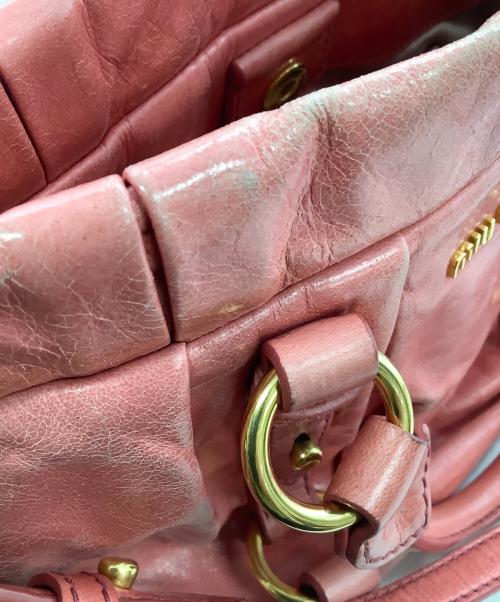 MIU MIU（ミュウミュウ）MIU MIU (ミュウミュウ) ハンドバッグ ピンクの古着・服飾アイテム