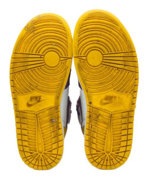 NIKE（ナイキ）NIKE (ナイキ) Air Jordan 1 High OG Brotherhood イエロー×パープル サイズ:US9.5、UK8.5、EUR43、cm27.5、BR41、CN275(2.5)の古着・服飾アイテム