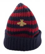 GUCCIグッチ）の古着「ニット帽」｜レッド×ネイビー