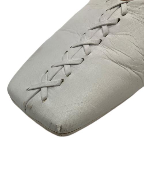 JIL SANDER（ジルサンダー）JIL SANDER (ジルサンダー) フラットパンプス ホワイト サイズ:23.5の古着・服飾アイテム