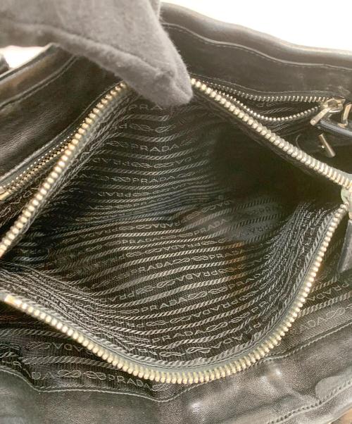 PRADA（プラダ）PRADA (プラダ) レザートートバッグ ブラックの古着・服飾アイテム