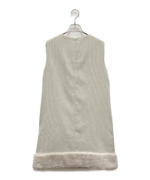 CELFORD（セルフォード）CELFORD (セルフォード) 裾ファーワンピース グレー サイズ:SIZE 38の古着・服飾アイテム