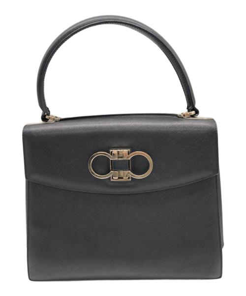 Salvatore Ferragamo（サルヴァトーレ フェラガモ）Salvatore Ferragamo (サルヴァトーレ フェラガモ) ハンドバッグ　ダブルガンチーニ ブラックの古着・服飾アイテム