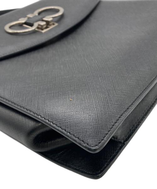 Salvatore Ferragamo（サルヴァトーレ フェラガモ）Salvatore Ferragamo (サルヴァトーレ フェラガモ) ハンドバッグ　ダブルガンチーニ ブラックの古着・服飾アイテム