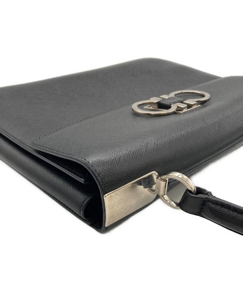 Salvatore Ferragamo（サルヴァトーレ フェラガモ）Salvatore Ferragamo (サルヴァトーレ フェラガモ) ハンドバッグ　ダブルガンチーニ ブラックの古着・服飾アイテム