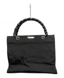 GUCCI（グッチ）の古着「バンブーハンドバッグ　」｜ブラック