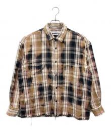 JOURNAL STANDARD（ジャーナルスタンダード）の古着「レギュラーカラーシャツ」｜ベージュ