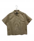 HUFハフ）の古着「H STAR PLAID S/S SHIR」｜ブラウン