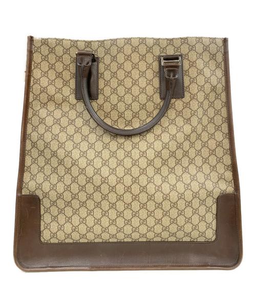 GUCCI（グッチ）GUCCI (グッチ) GGトートバッグ ベージュ×ブラウンの古着・服飾アイテム