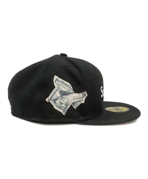 New Era（ニューエラ）New Era (ニューエラ) SUPREME (シュプリーム) キャップ 59FIFTY ブラック サイズ:７　３/８（５８．７ｃｍ）の古着・服飾アイテム