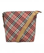 BURBERRY BLUE LABELバーバリーロンドンブルーレーベル）の古着「ショルダーバッグ」｜ピンク