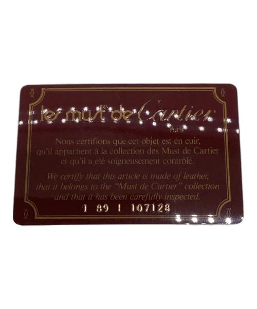 Cartier（カルティエ）Cartier (カルティエ) 2つ折り財布　マストライン ボルドーの古着・服飾アイテム