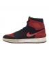 NIKE (ナイキ) AIR JORDAN 1 RETRO HIGH FLYKNIT BRED ブラック×レッド サイズ:US8.5、UK7.5、EUR42、cm26.5：6000円