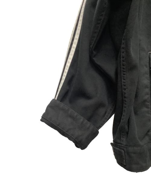 BALENCIAGA（バレンシアガ）BALENCIAGA (バレンシアガ) adidas (アディダス) 23SSクラッシュ加工サイドラインデニムジャケット ブラック サイズ:SIZE　Lの古着・服飾アイテム