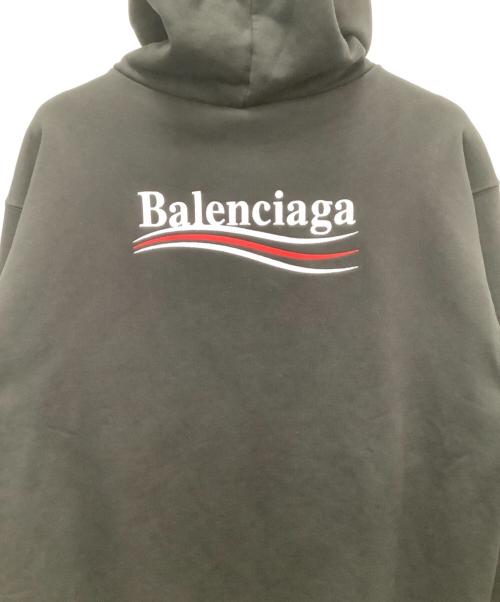 BALENCIAGA（バレンシアガ）BALENCIAGA (バレンシアガ) プルオーバーパーカー ブラック サイズ:SIZE　Mの古着・服飾アイテム