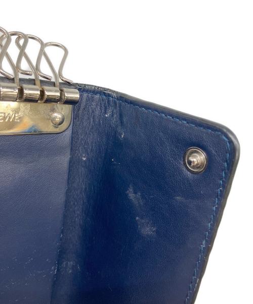 LOEWE（ロエベ）LOEWE (ロエベ) 6連キーケース　	アナグラム ネイビーの古着・服飾アイテム