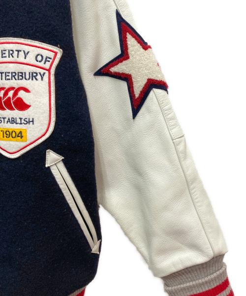 Canterbury（カンタベリー）Canterbury (カンタベリー) スタジャン ネイビー×ホワイト サイズ:SIZE Sの古着・服飾アイテム