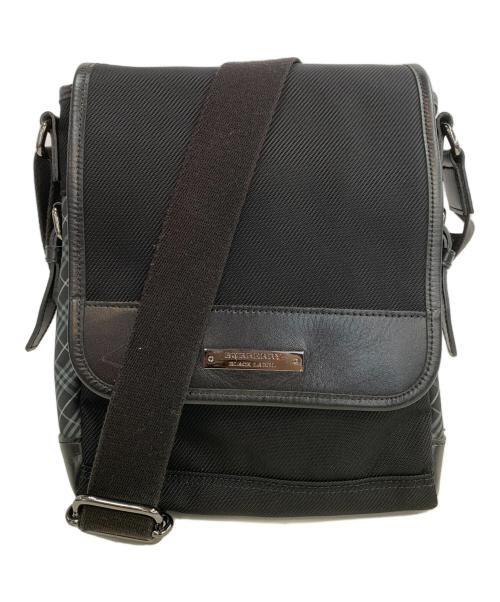BURBERRY BLACK LABEL（バーバリーブラックレーベル）BURBERRY BLACK LABEL (バーバリーブラックレーベル) フラップショルダーバッグ ブラックの古着・服飾アイテム
