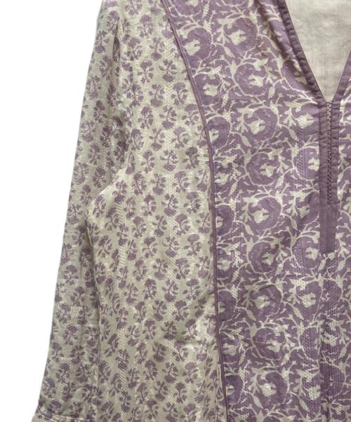 ne quittez pas（ヌキテパ）ne quittez pas (ヌキテパ) 長袖フラワーワンピース パープル サイズ:Mの古着・服飾アイテム