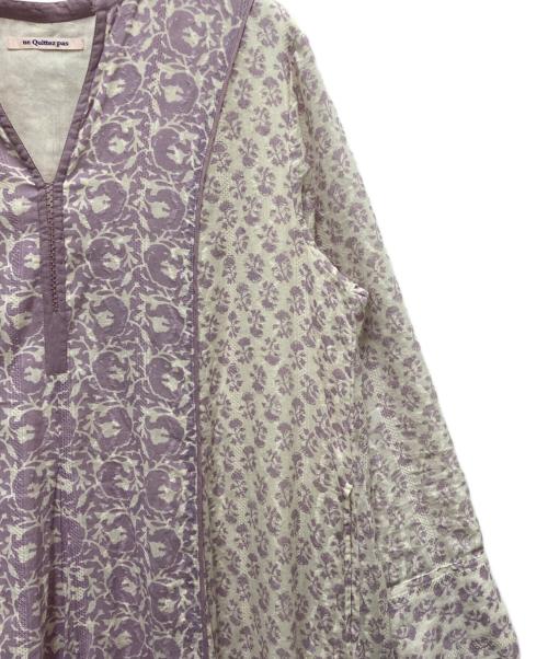 ne quittez pas（ヌキテパ）ne quittez pas (ヌキテパ) 長袖フラワーワンピース パープル サイズ:Mの古着・服飾アイテム