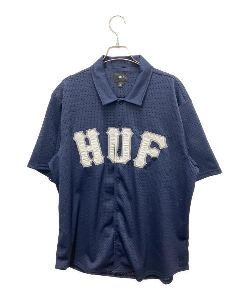 HUF（ハフ）HUF (ハフ) ベースボールシャツ ネイビー サイズ:SIZE Lの古着・服飾アイテム
