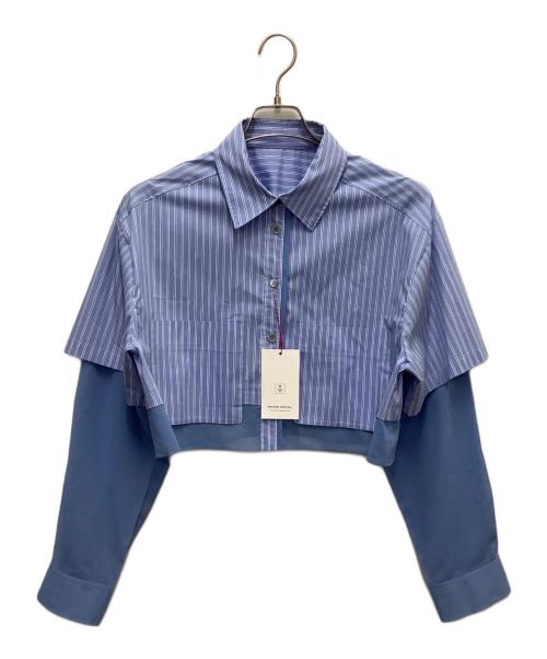 MAISON SPECIAL（メゾンスペシャル）MAISON SPECIAL (メゾンスペシャル) クロップドシャツ ブルー サイズ:SIZE　Freeの古着・服飾アイテム