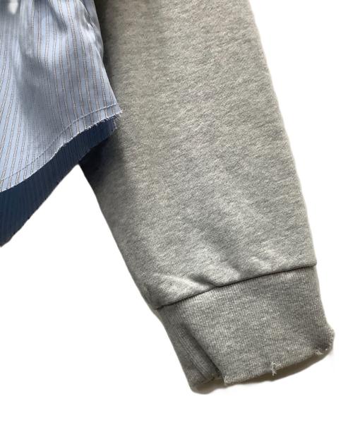 MAISON SPECIAL（メゾンスペシャル）MAISON SPECIAL (メゾンスペシャル) スウェット　Shirt Layered Crush Processing Sweatshirt グレー サイズ:SIZE Freeの古着・服飾アイテム