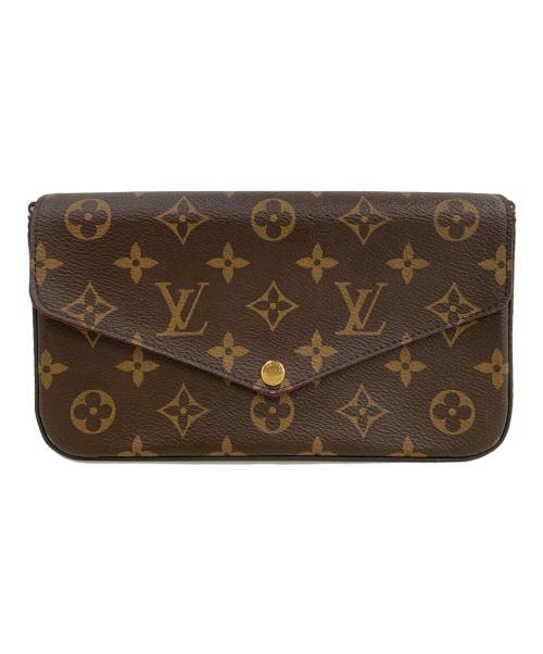 LOUIS VUITTON（ルイ ヴィトン）LOUIS VUITTON (ルイ ヴィトン) ポシェット・フェリシー/チェーンショルダーバッグ/チェーンウォレット ブラウンの古着・服飾アイテム