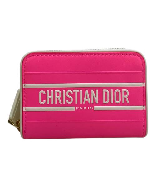 Christian Dior（クリスチャン ディオール）Christian Dior (クリスチャン ディオール) コンパクトウォレット　VIBE VOYAGEUR ピンクの古着・服飾アイテム