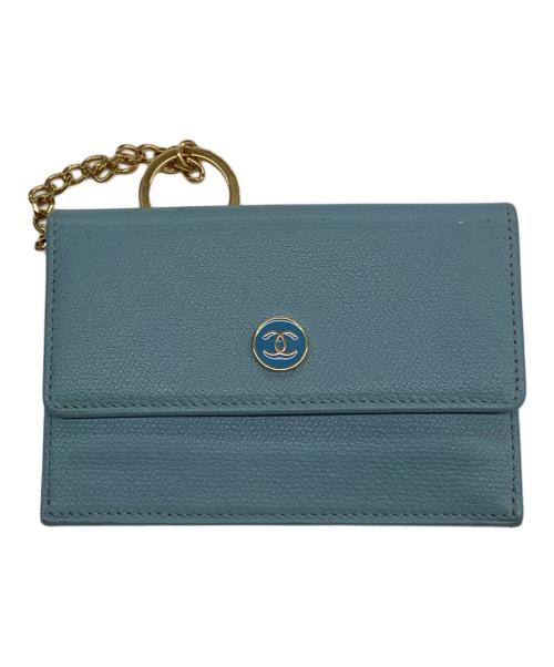 CHANEL（シャネル）CHANEL (シャネル) キーリング付きコインケース スカイブルーの古着・服飾アイテム