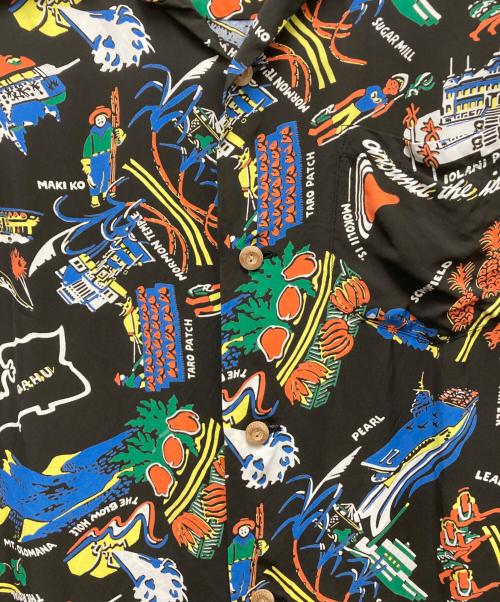 Sun Surf（サンサーフ）Sun Surf (サンサーフ) アロハシャツ ブラック サイズ:M(15‐15)1/2の古着・服飾アイテム