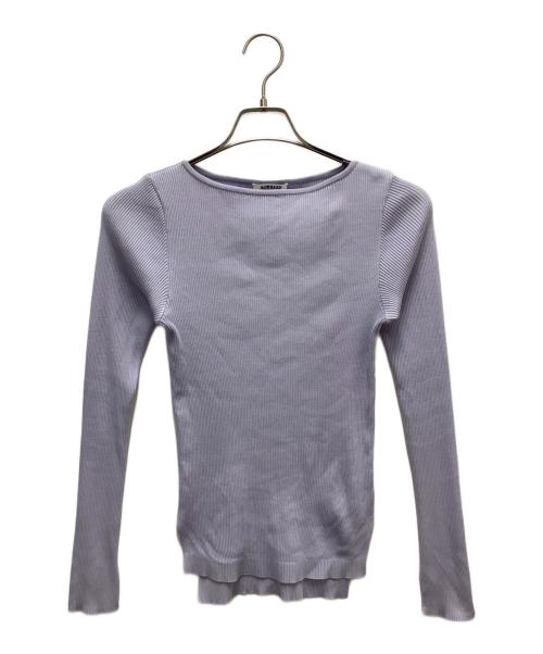 AURALEE（オーラリー）AURALEE (オーラリー) Ron Herman (ロンハーマン) ニット　ギザボートネックプルオーバー パープル サイズ:SIZE　０の古着・服飾アイテム